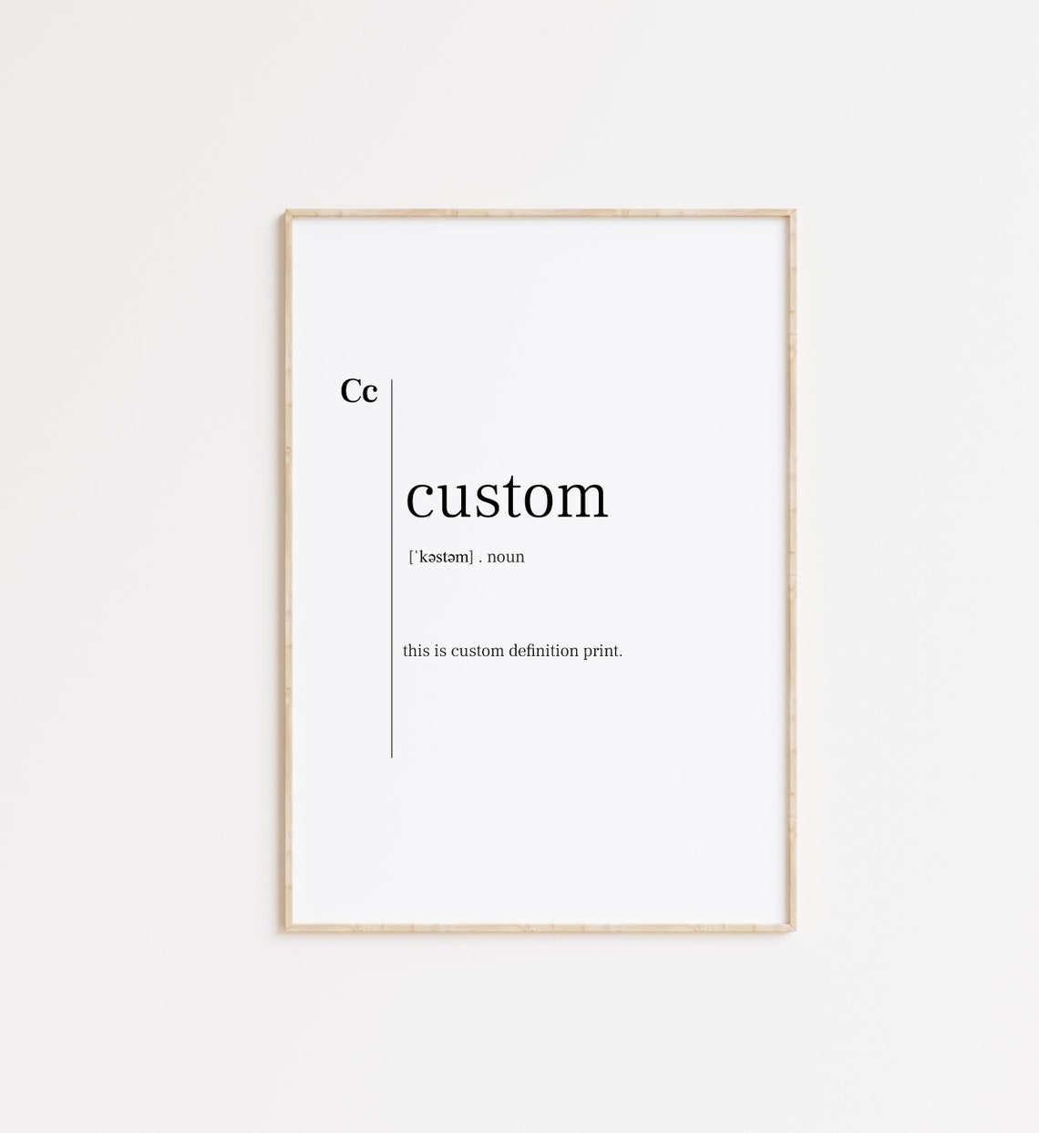 Custom Name Dictionary Definition Personalized Template Sample Poster