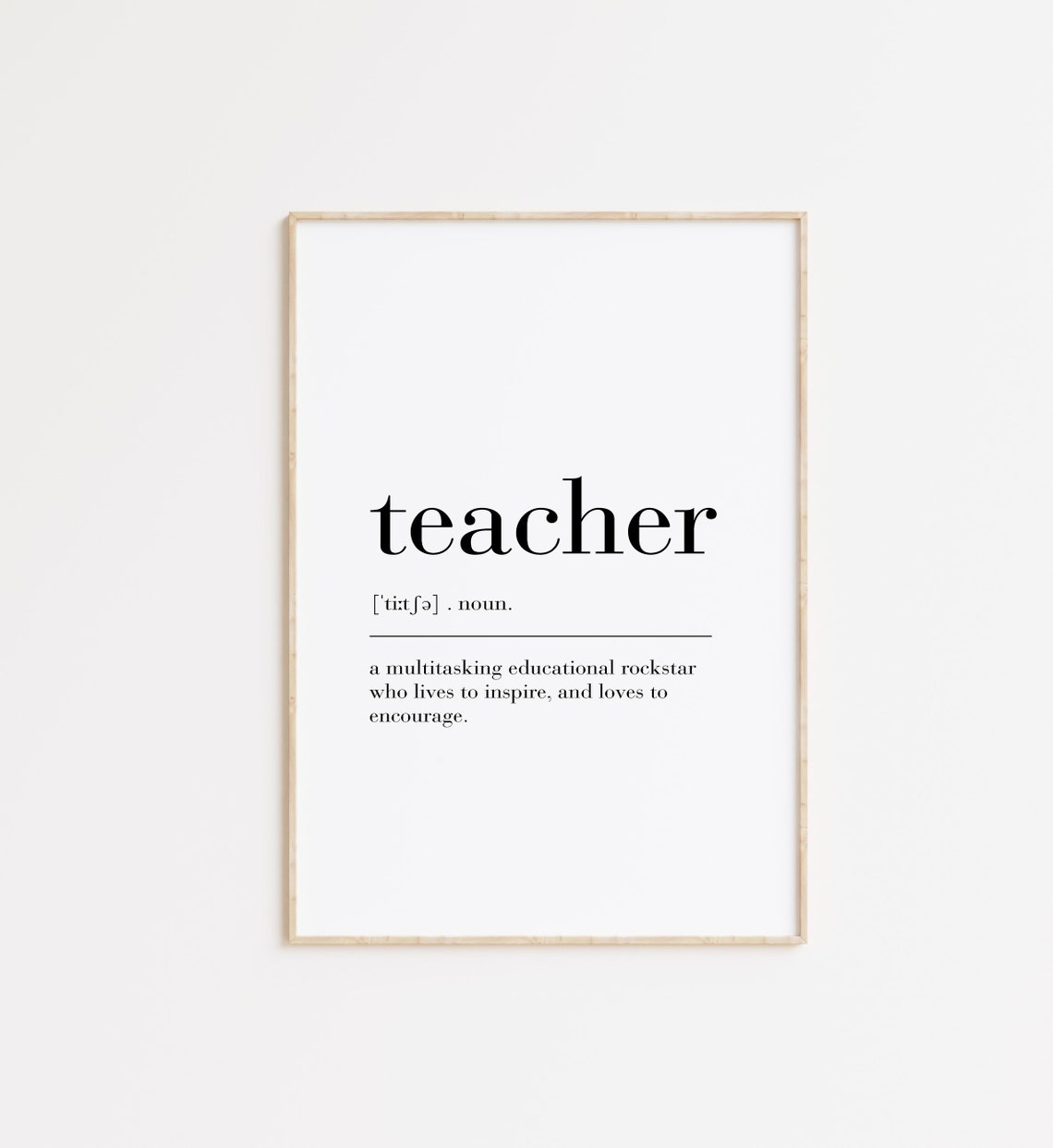 Teacher Noun Definition Multitasking Educational Rockstar Poster