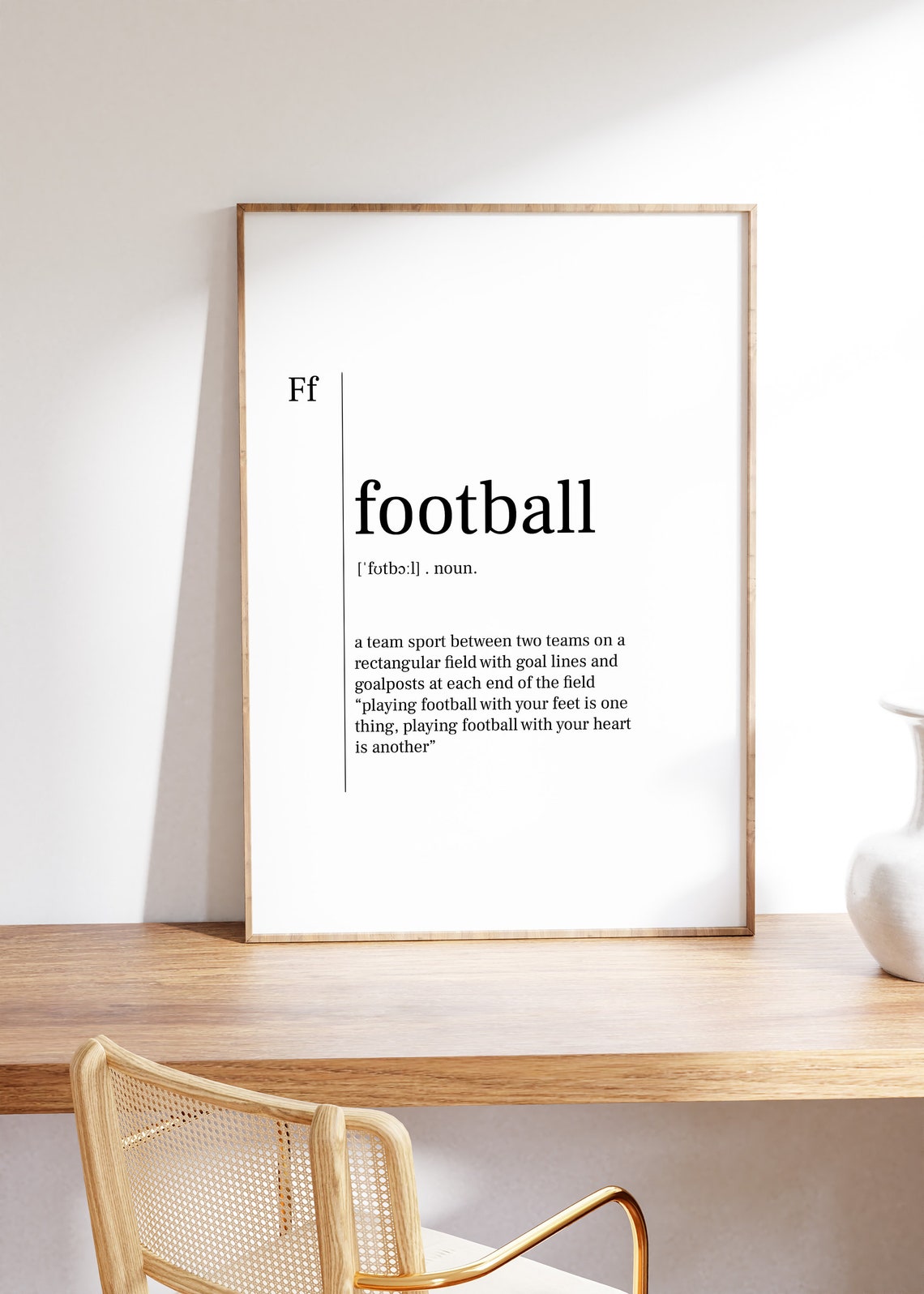Football Definition Poster Football Prints Bedroom Wall Art Football Boys Room Prints Footballer Gifts Football Decor Football Poster - Image 2