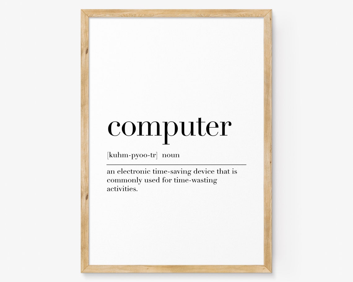 Computer Definition Poster Computer Quote Print Funny Computer Wall Art Art Funny Tech Art Modern Wall Decor - Image 2