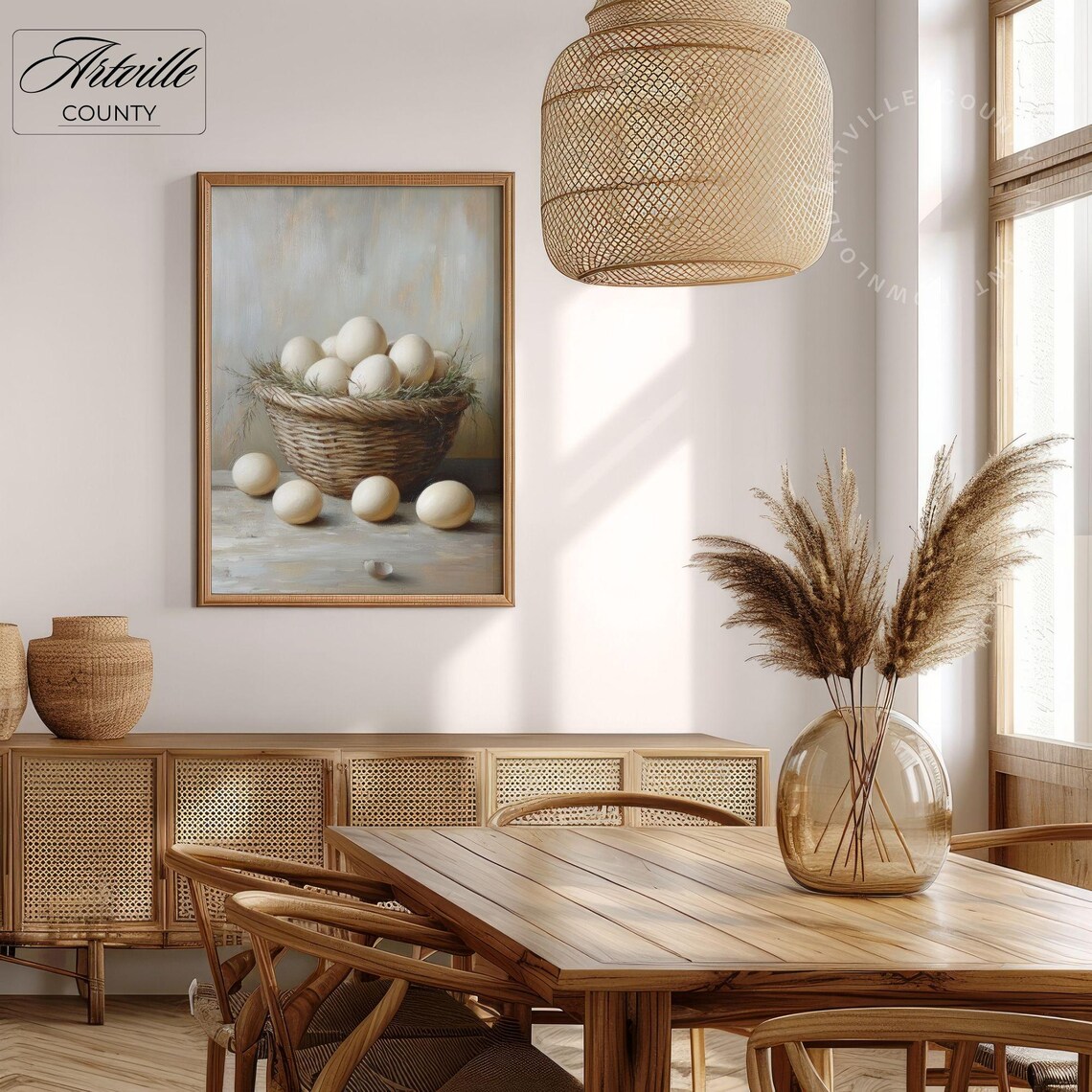 Farmhouse Eggs Print, Cottagecore Kitchen Decor - Image 4
