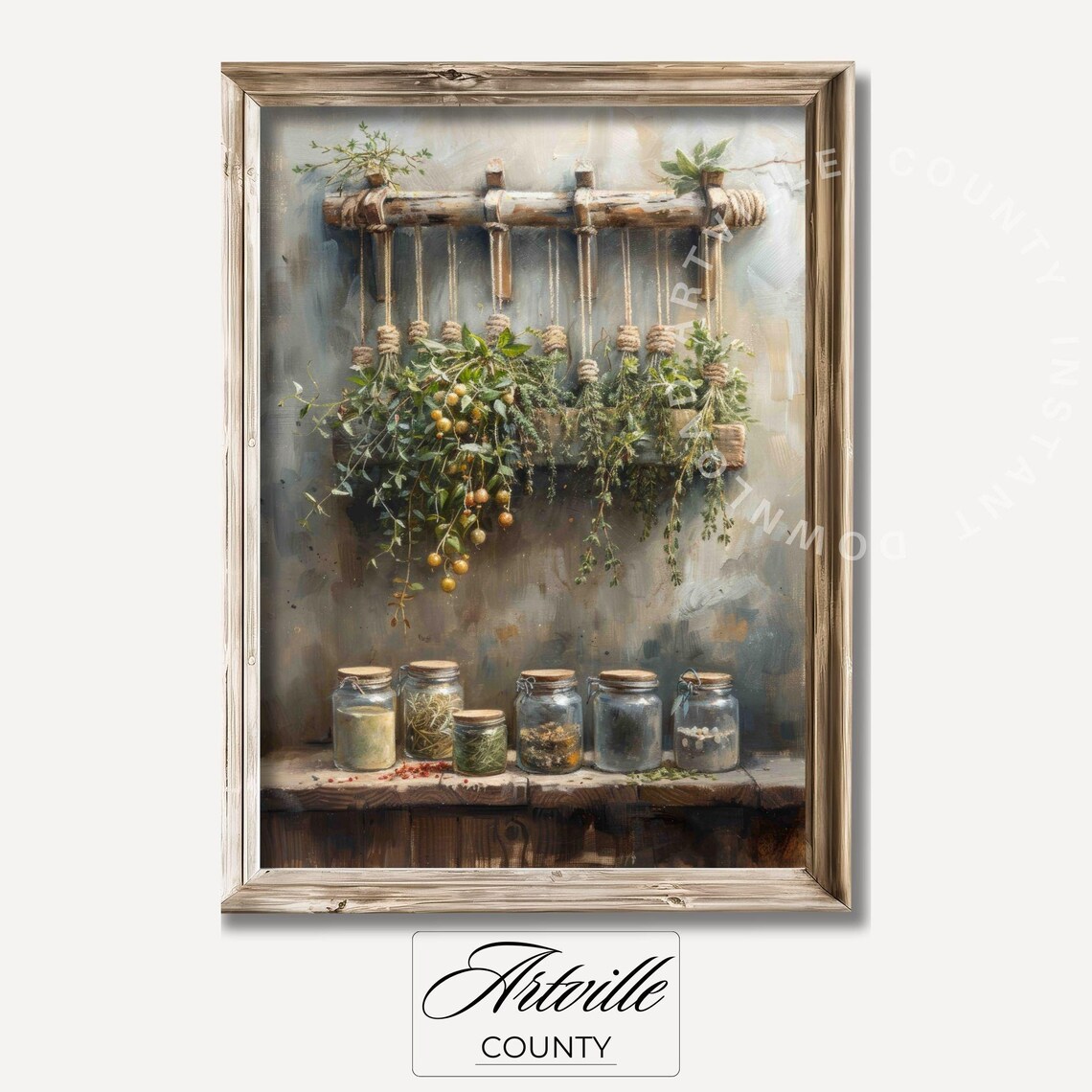 Dried Herbs Vintage Still Life Art Print