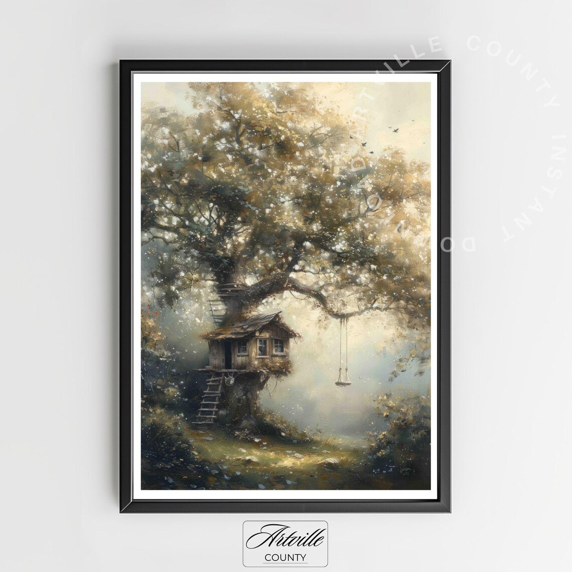 Whimsical Treehouse Fairy Tale Art Print - Image 2