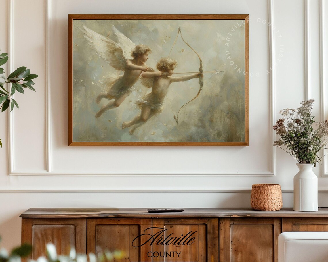 Vintage Cupids Valentine Wall Art, Nursery Decor - Image 4