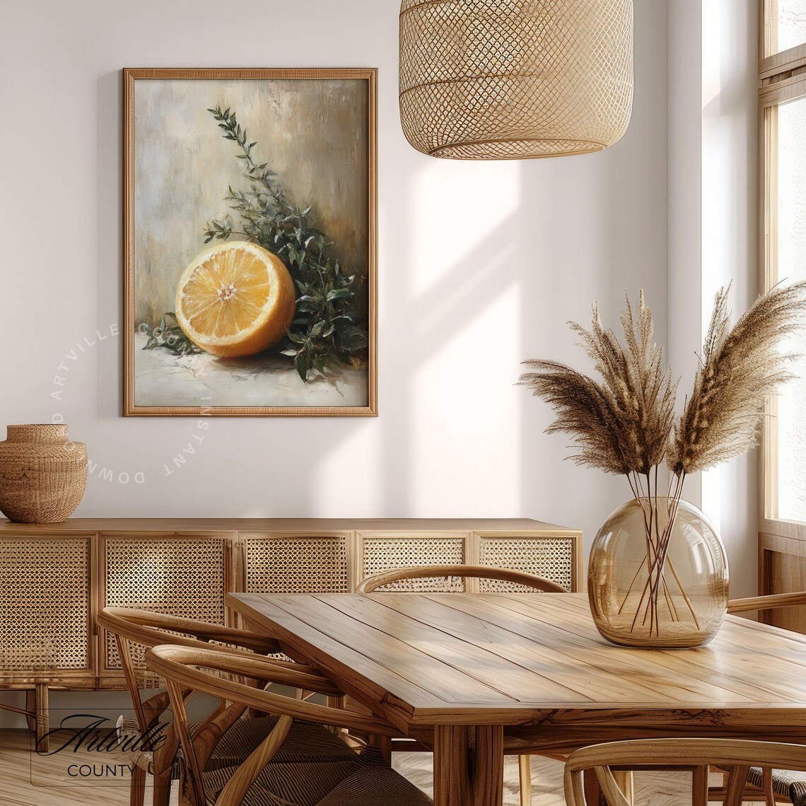 Vintage Lemon Still Life Art Print, Country Kitchen Decor - Image 3