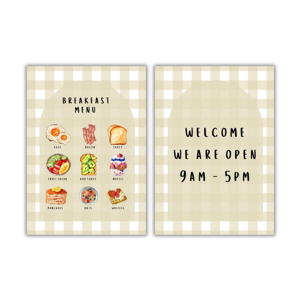 Kids Meal Menu Poster Set of Four for Play Kitchen Pretend Play - Image 4