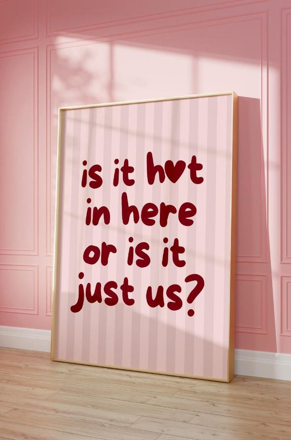 Funny Pink Bathroom Print Trendy Preppy Dorm Decor