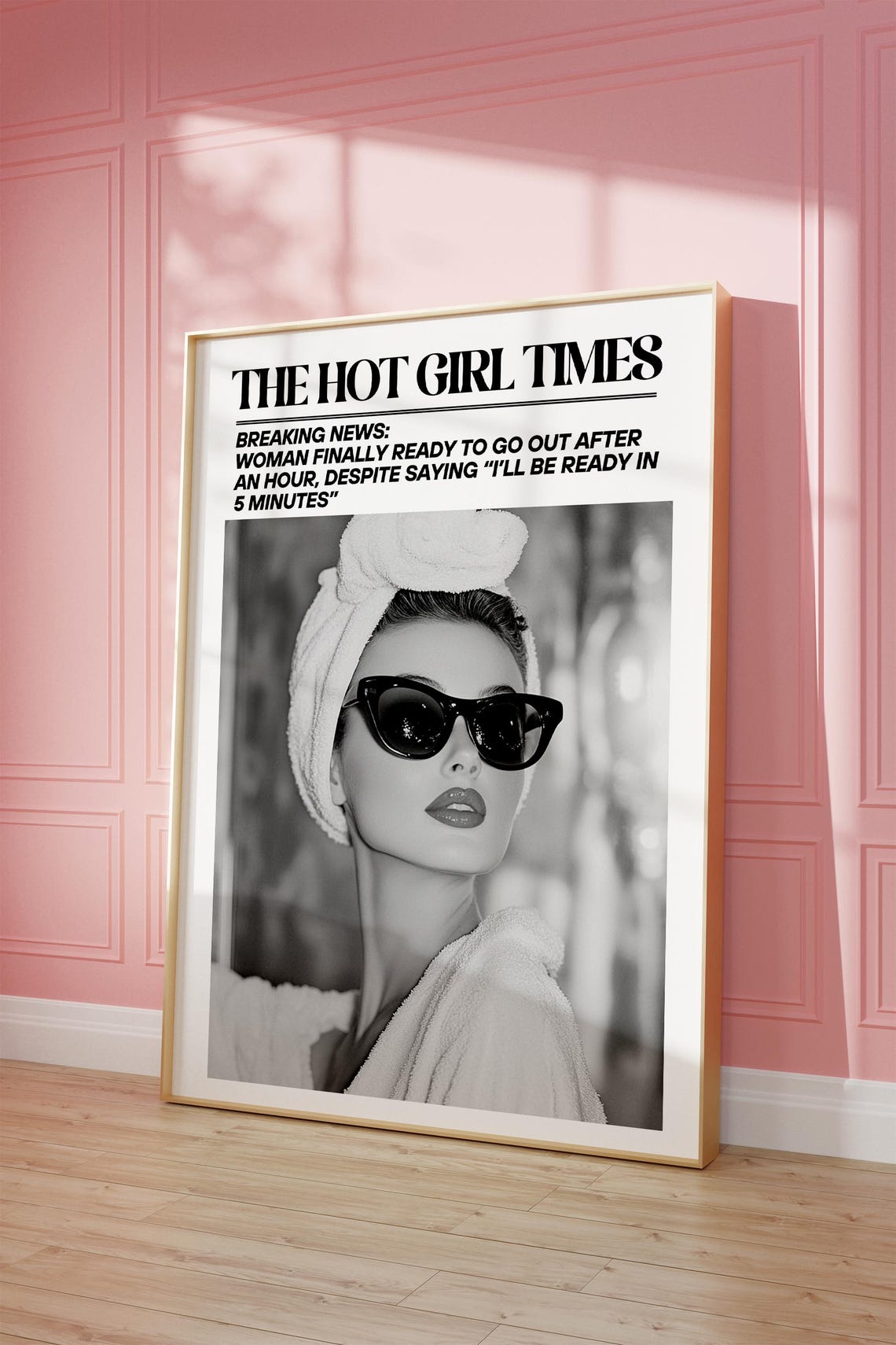 The Hot Girl Times Funny Breaking News Newspaper Parody Wall Art