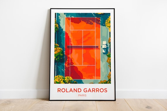 Roland Garros Tennis Watercolor Art Print