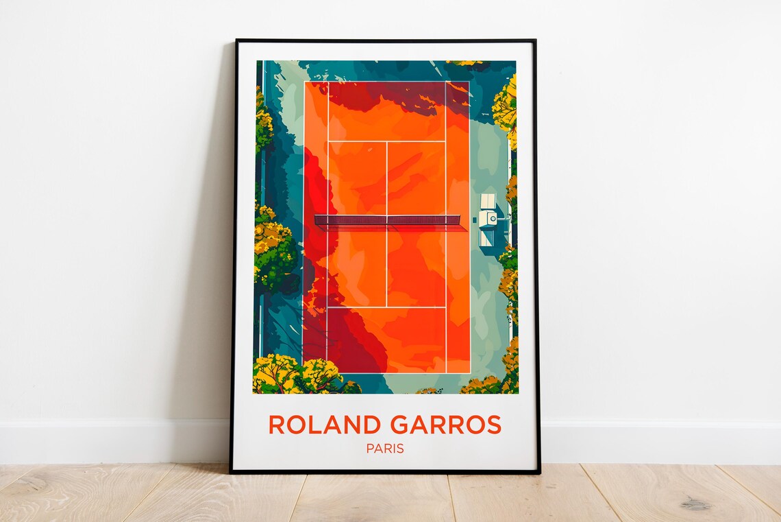 Roland Garros Tennis Watercolor Art Print
