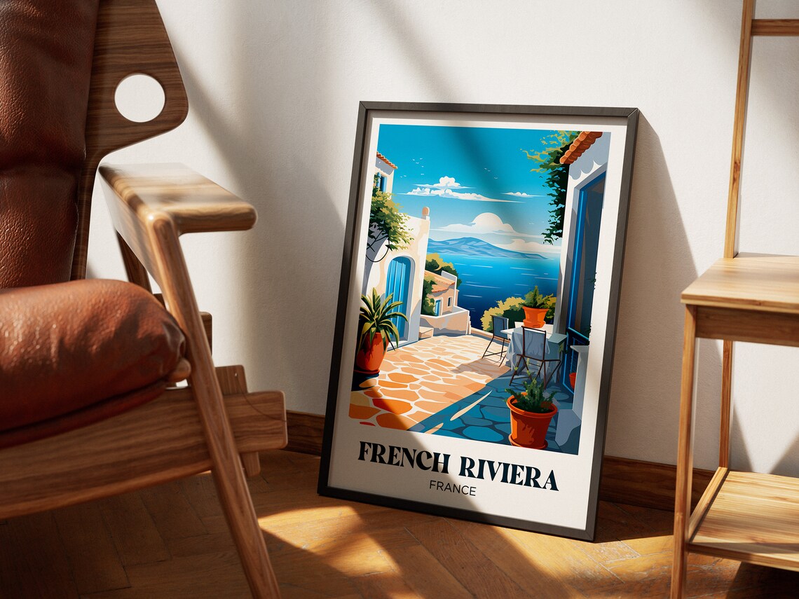 Saint Tropez French Riviera Watercolor Travel Poster - Image 4
