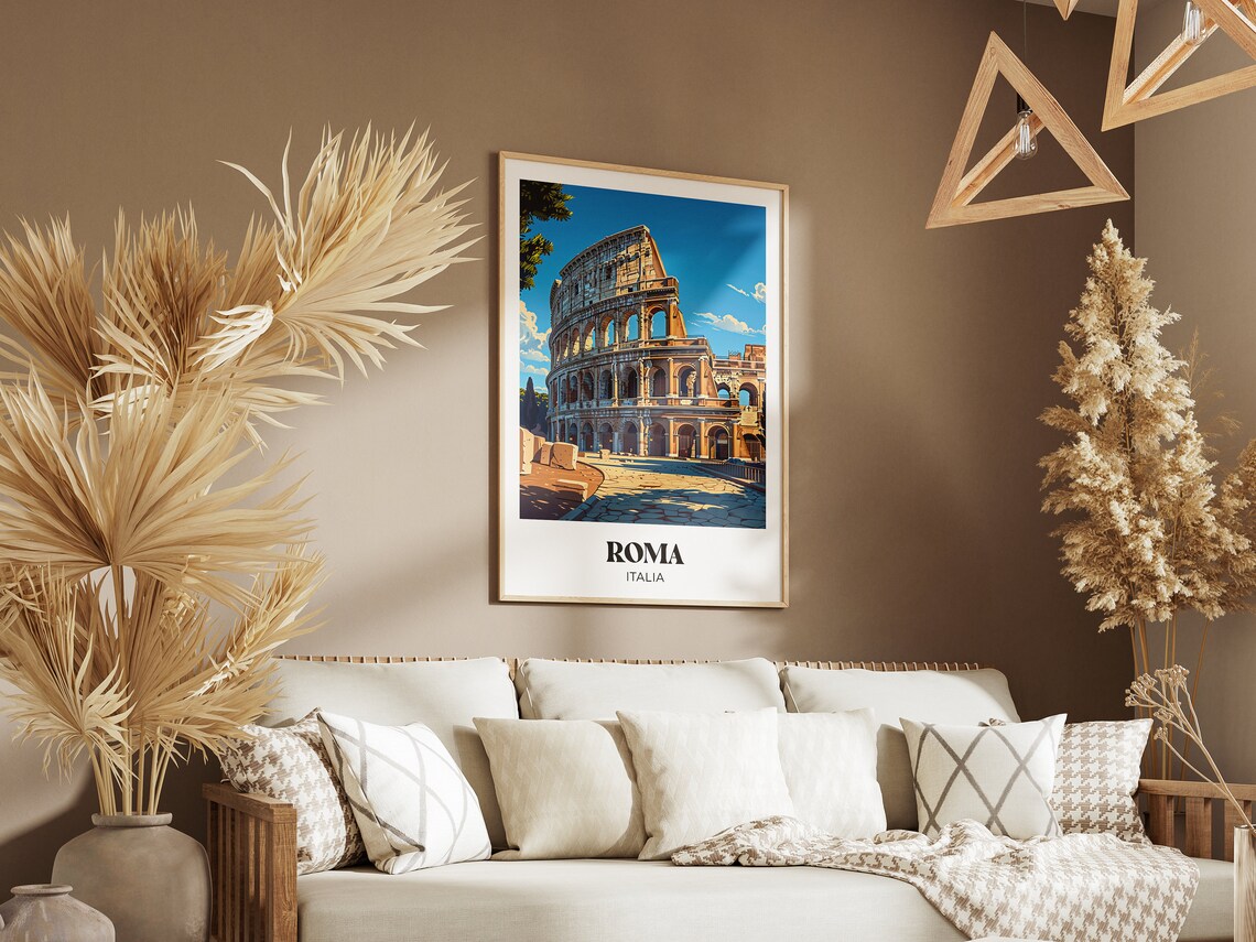Rome Colosseum Illustration Travel Poster - Image 2