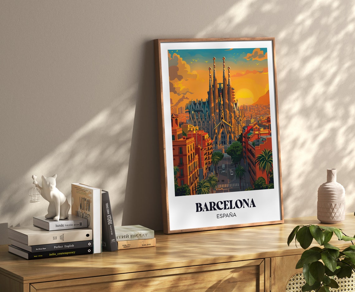 London Travel Poster Big Ben Wall Art Print Red Bus London Painting Illustration London Watercolor Home Decor Retro Poster - Image 3