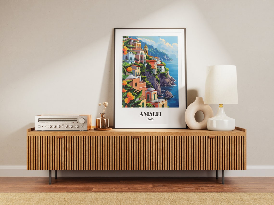 Amalfi Italy Cliffside Town Lemon Trees Sea View Travel Poster - Image 3