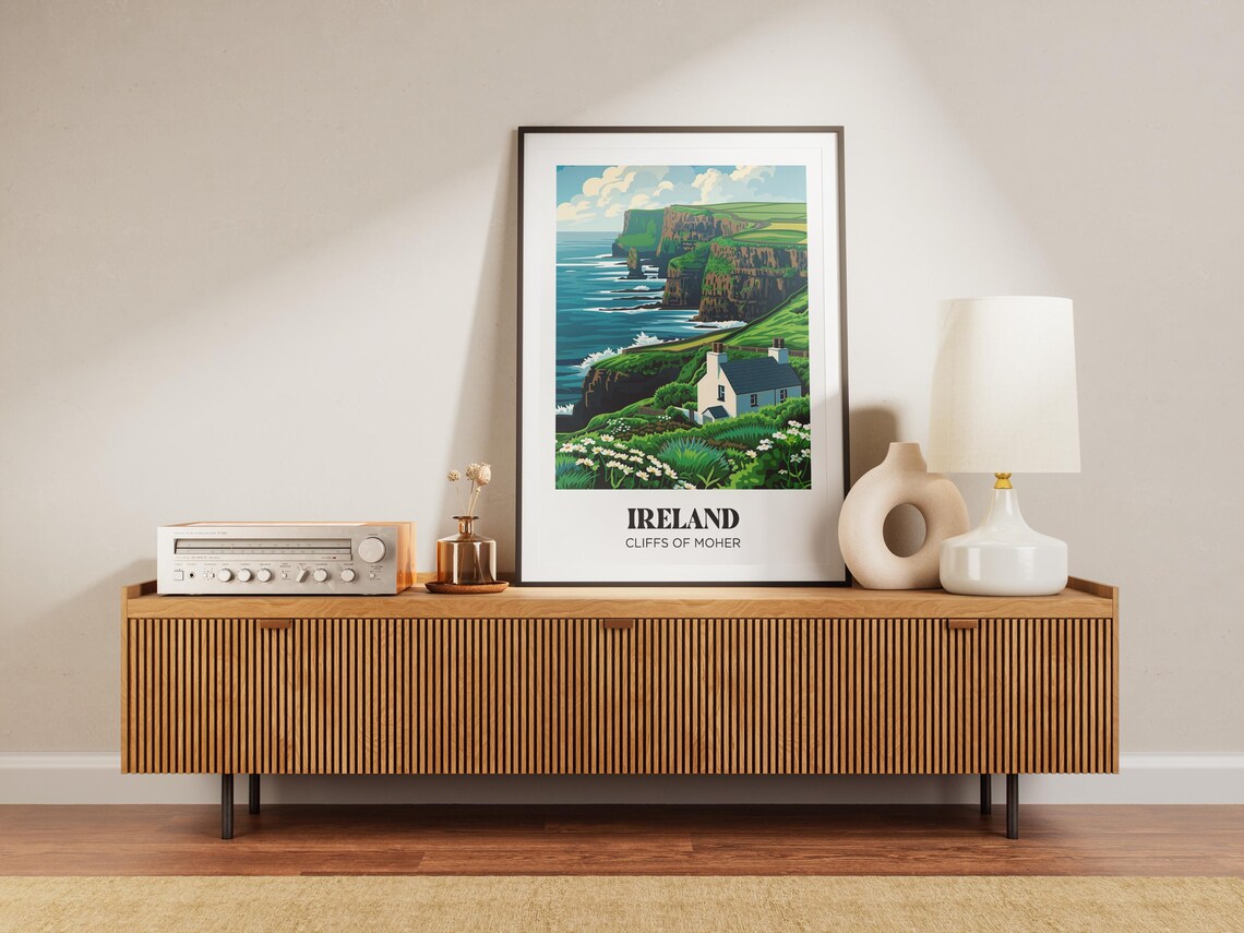 Ireland Watercolor Travel Poster, Art Print - Image 2