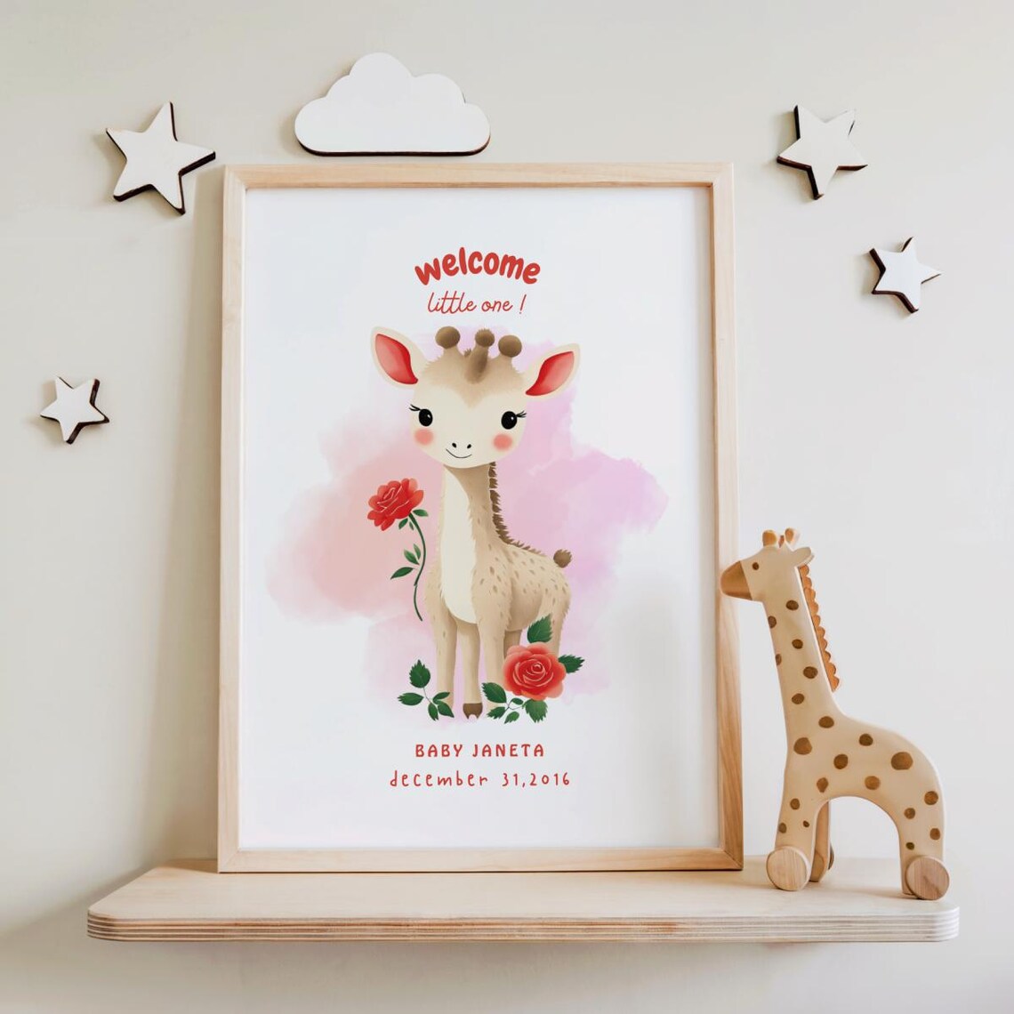 Welcome Newborn Baby Personalised Date Birth Keepsake - Image 6