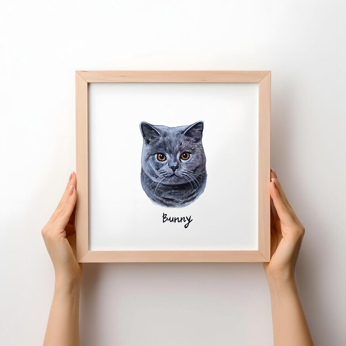 Cat Portrait Watercolor, Pet Loss Gift Art Print - Image 3