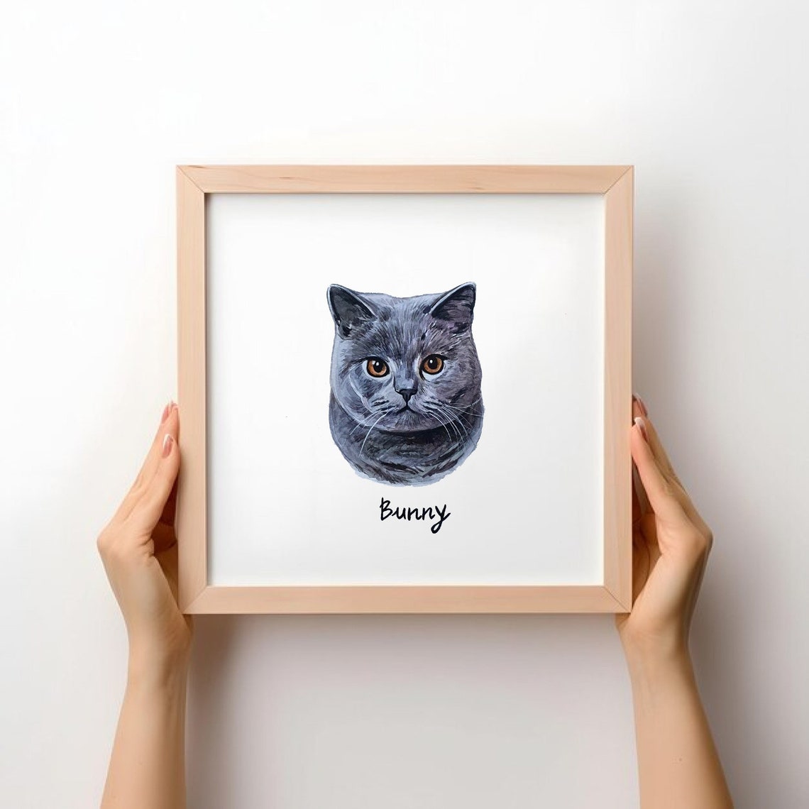 Pet Portrait Painting, Watercolor Cat Memorial Gift - Image 2