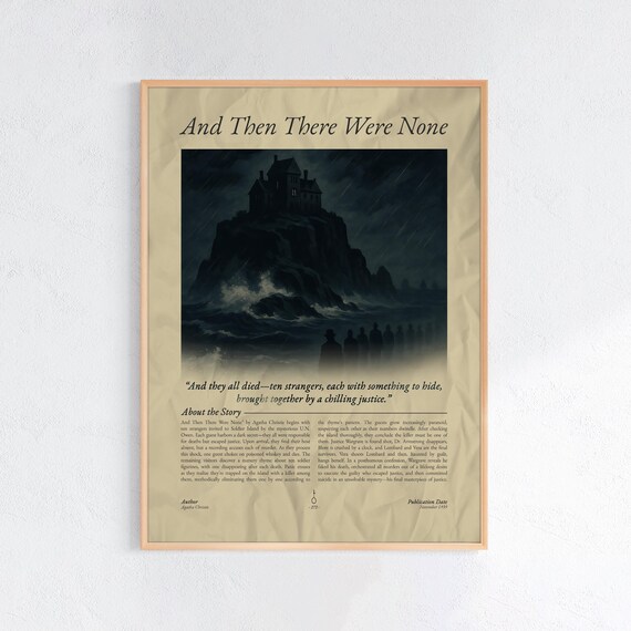 And Then There Were None Agatha Christie Mystery Book Literary Poster