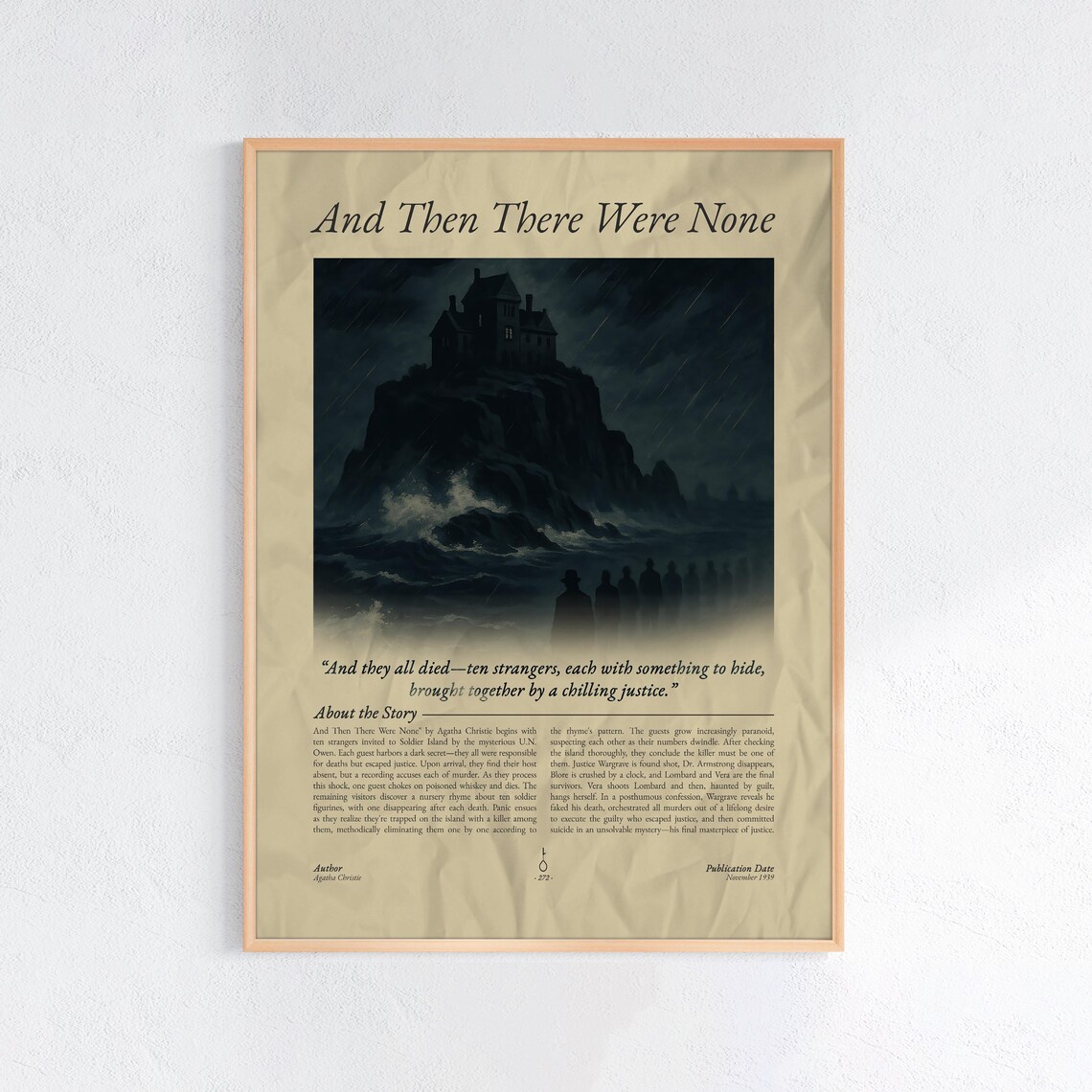 And Then There Were None Agatha Christie Mystery Book Literary Poster