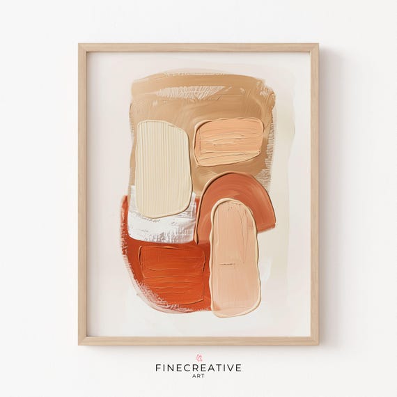Abstract Organic Shapes Print Earth Tones Print Wall Art Modern Home Decor Minimalist Wall Art Instant A18