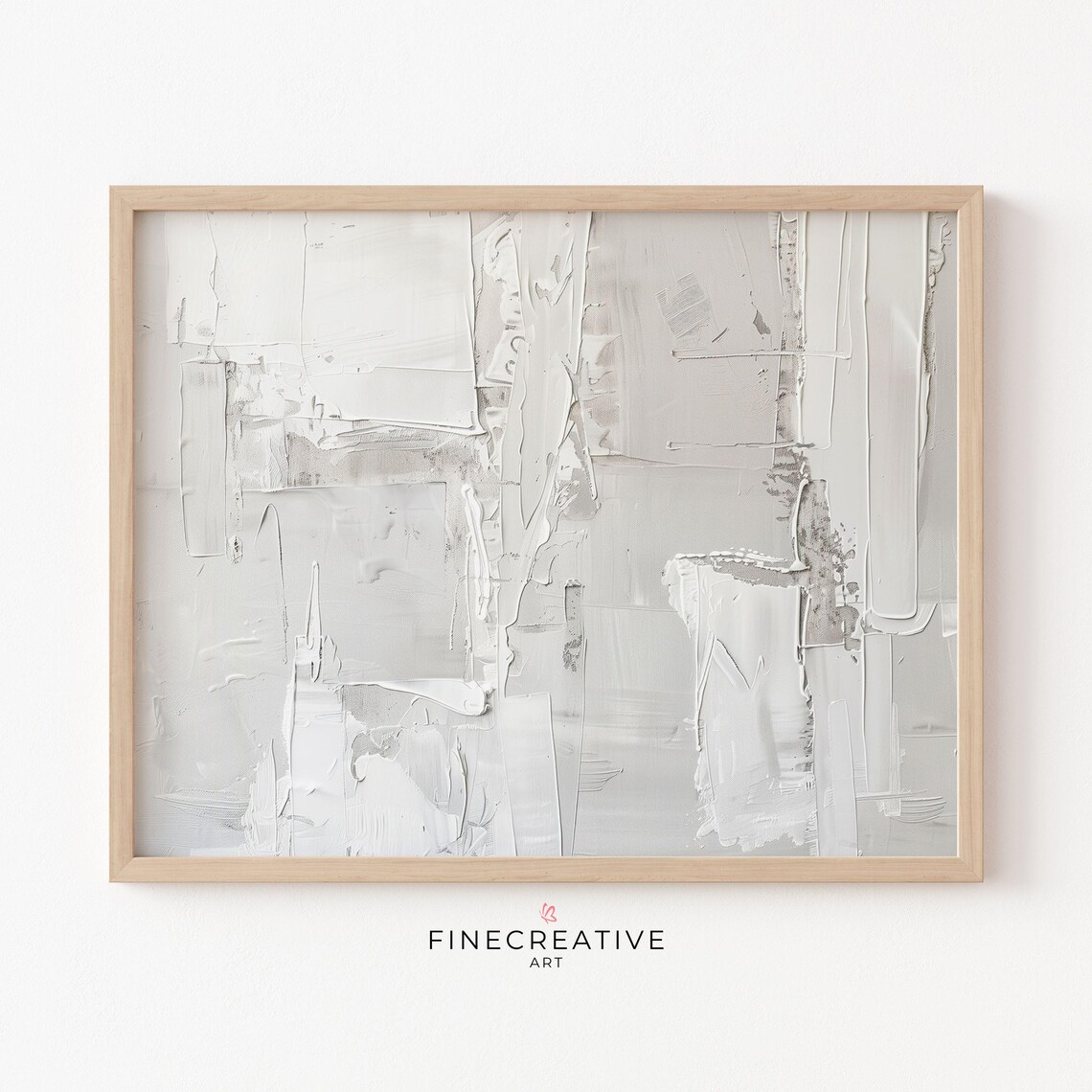 Abstract Textured Grey Modern Minimalist Art Print