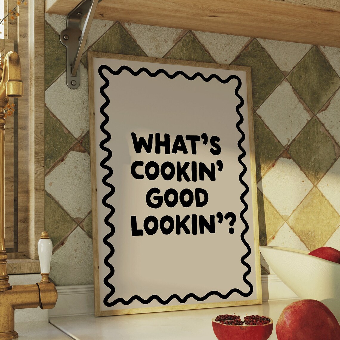 What's Cookin Good Lookin, Retro Kitchen Print