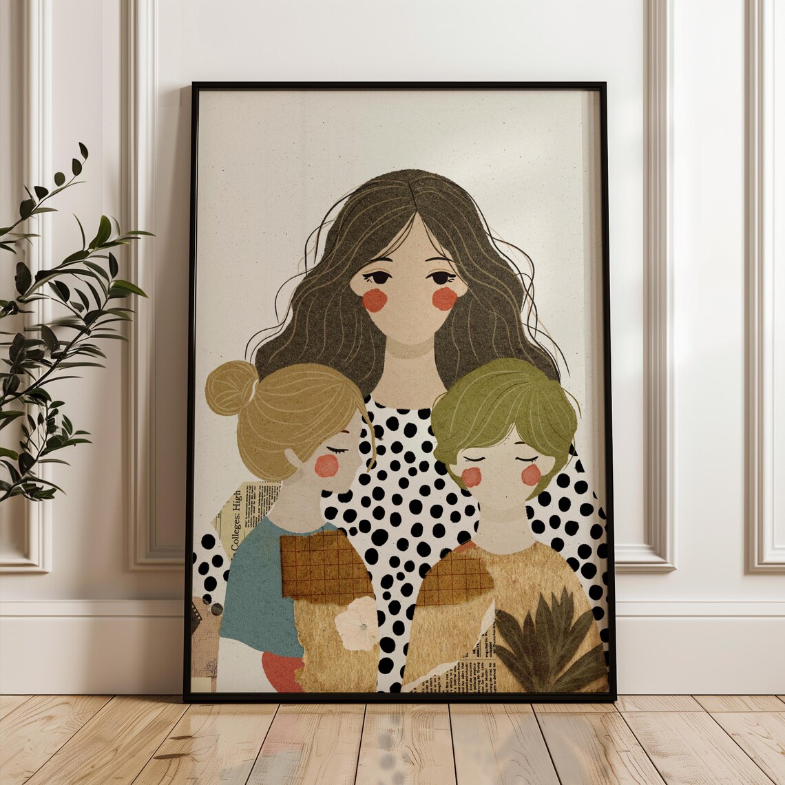 Mother Portrait, Family Illustration Gift For Moms - Image 2
