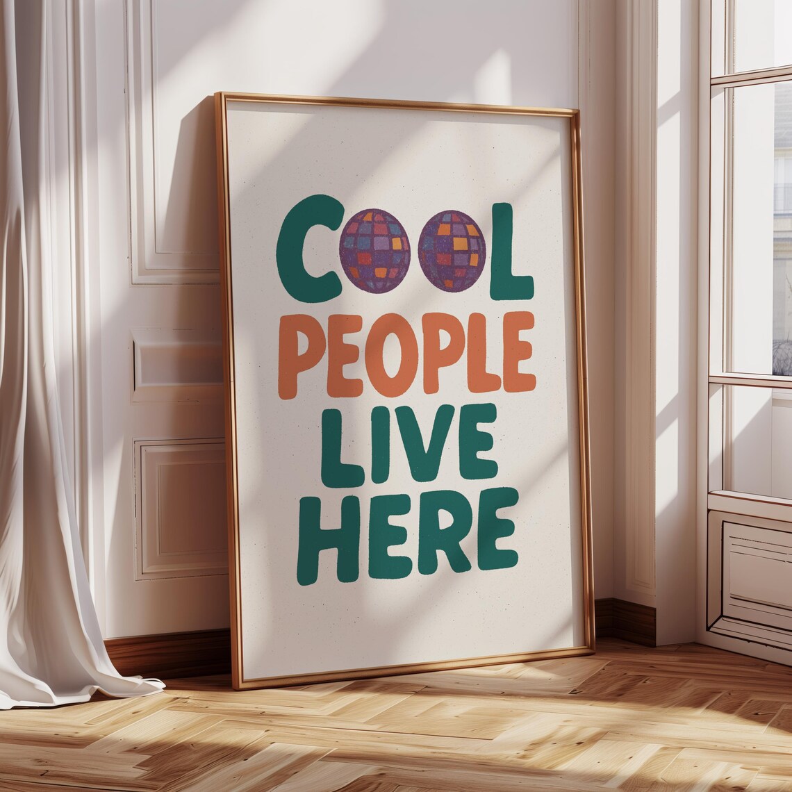Cool People Live Here Quote Poster - Image 2