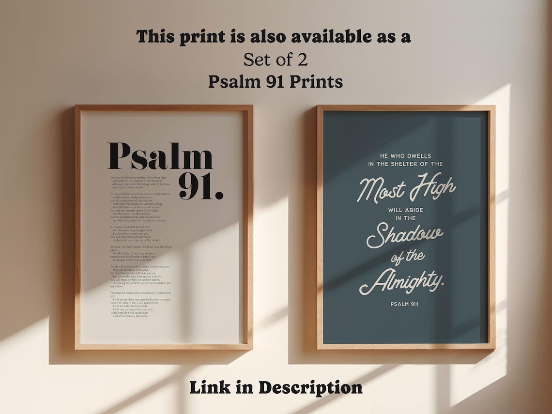 Psalm 91 NIV Bible Verse, Modern Scripture Poster - Image 4
