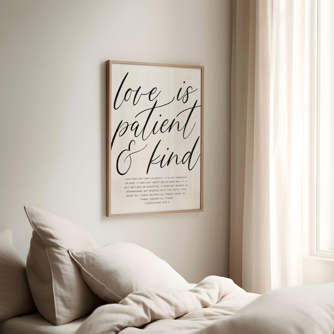 1 Corinthians 13 Bible Verse About Love Art Print - Image 2