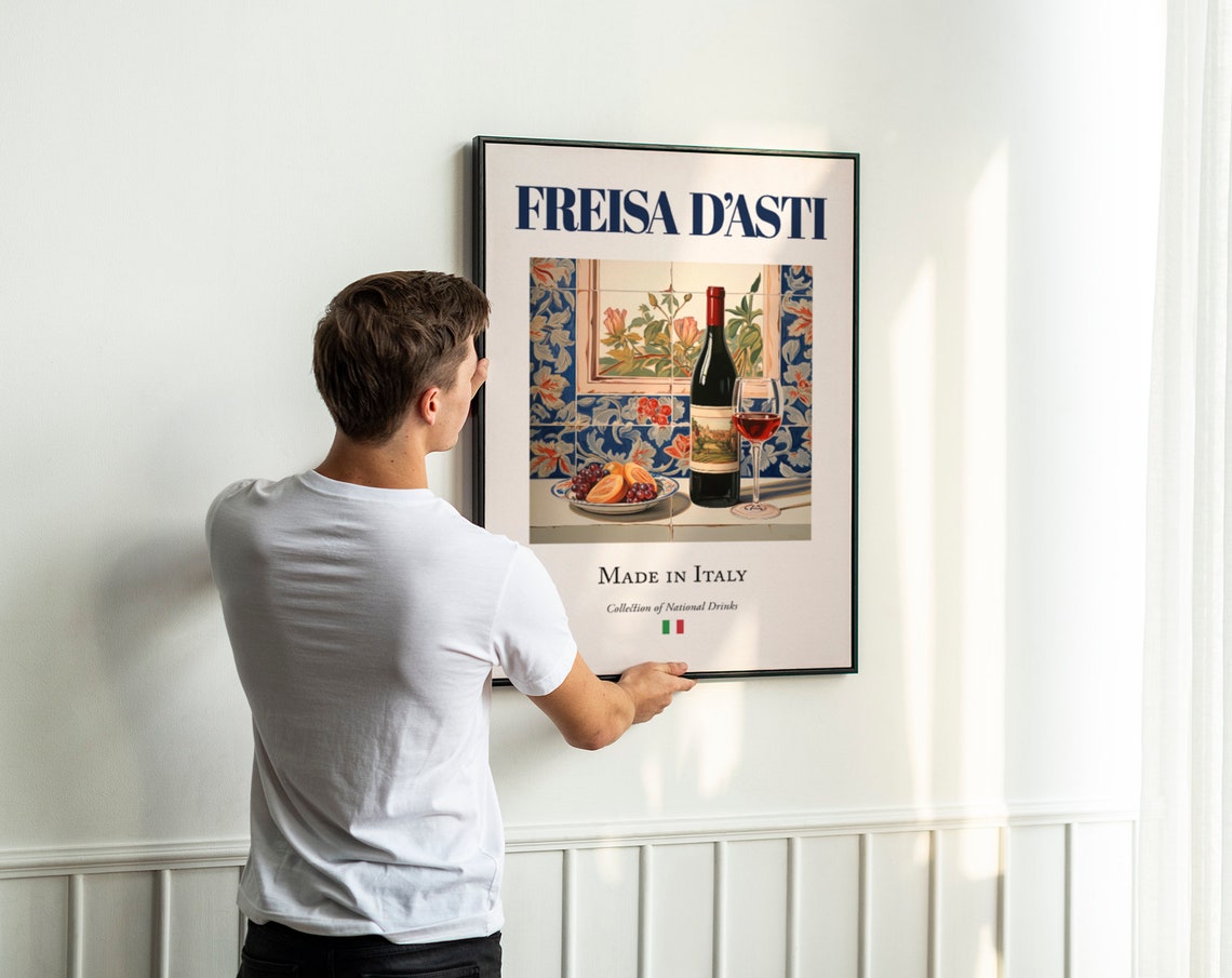 Freisa Dasti on Maiolica Tile, Italian Drink Poster - Image 3