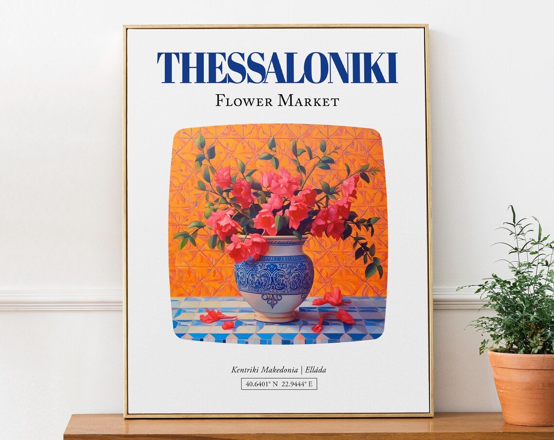 Thessaloniki Flower Market Bougainvillea Bouquet Art Print