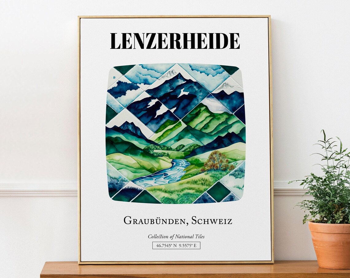 Lenzerheide Graubünden Schweiz Tile Pattern Art Print