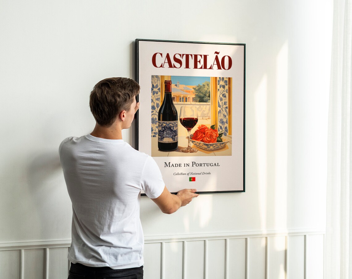 Castelo on Azulejo Tile, Portugal Travel Poster - Image 3