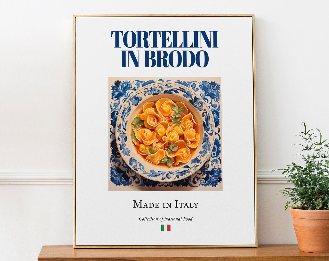 Tortellini In Brodo on Maiolica Tile Plate Art Print
