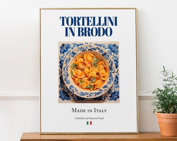 Tortellini In Brodo on Maiolica Tile Plate Art Print