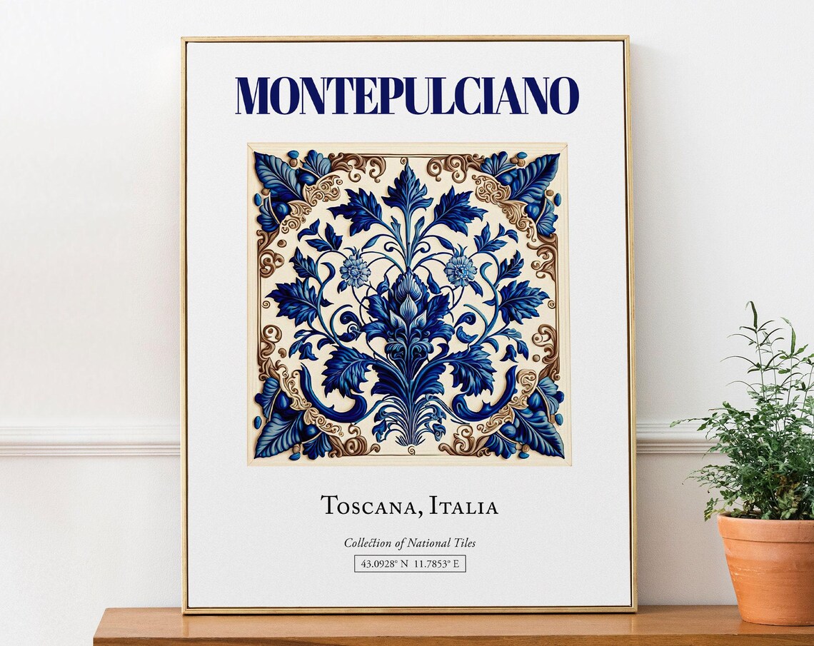 Montepulciano Toscana Italy Minimalist Travel Poster