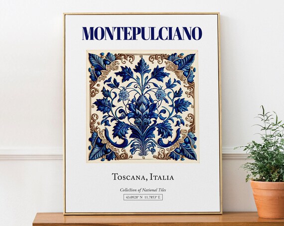 Montepulciano Toscana Italy Minimalist Travel Poster
