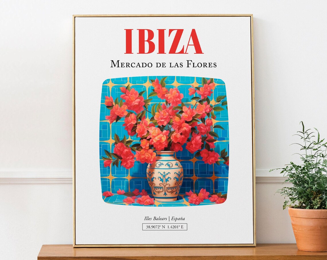 Ibiza Illes Balears Spain Mercado De Las Flores Art Print