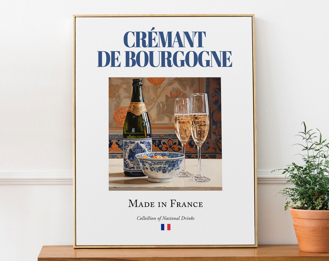 Cremant De Bourgogne, Traditional French Drink Poster