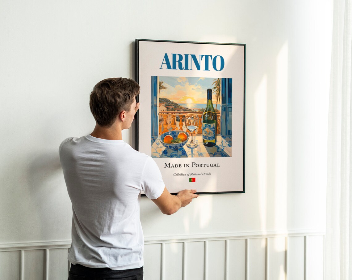 Arinto On Azulejo Tile, Portugal Beverage Poster - Image 2