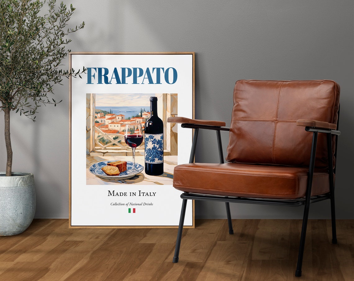 Frappato On Maiolica Tile, Italian Beverage Art Print - Image 4