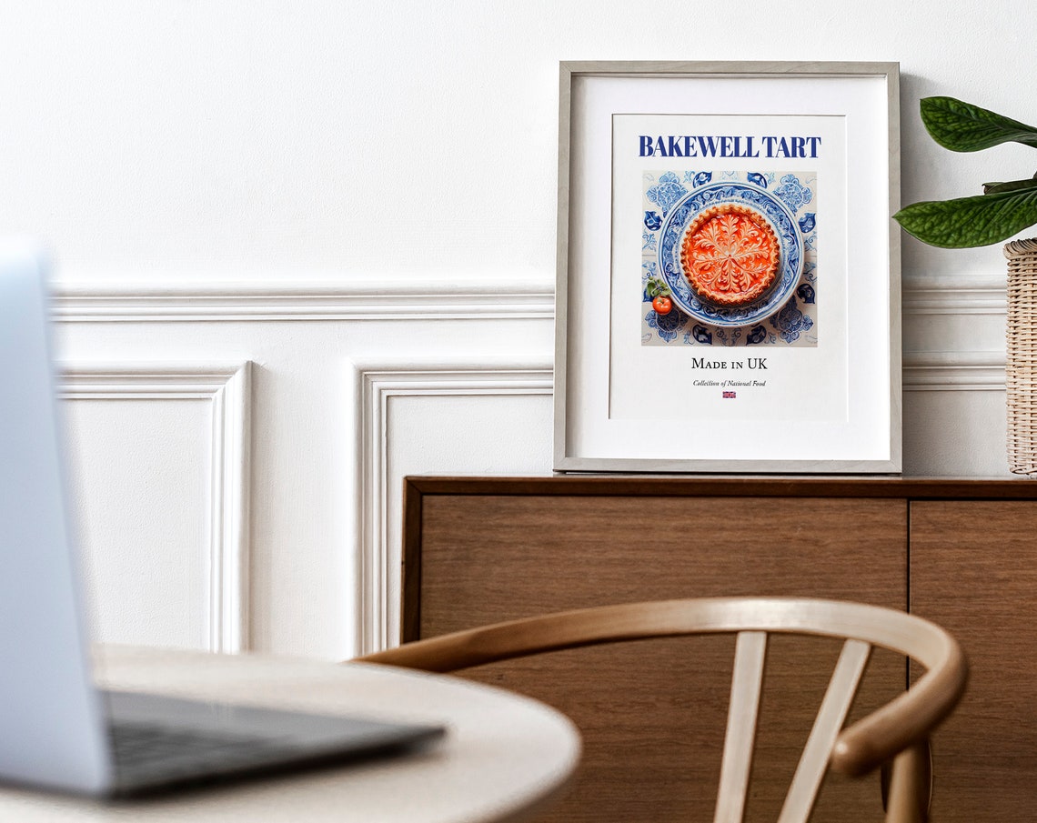 Bakewell Tart On Maiolica Tile Plate Art Print - Image 4