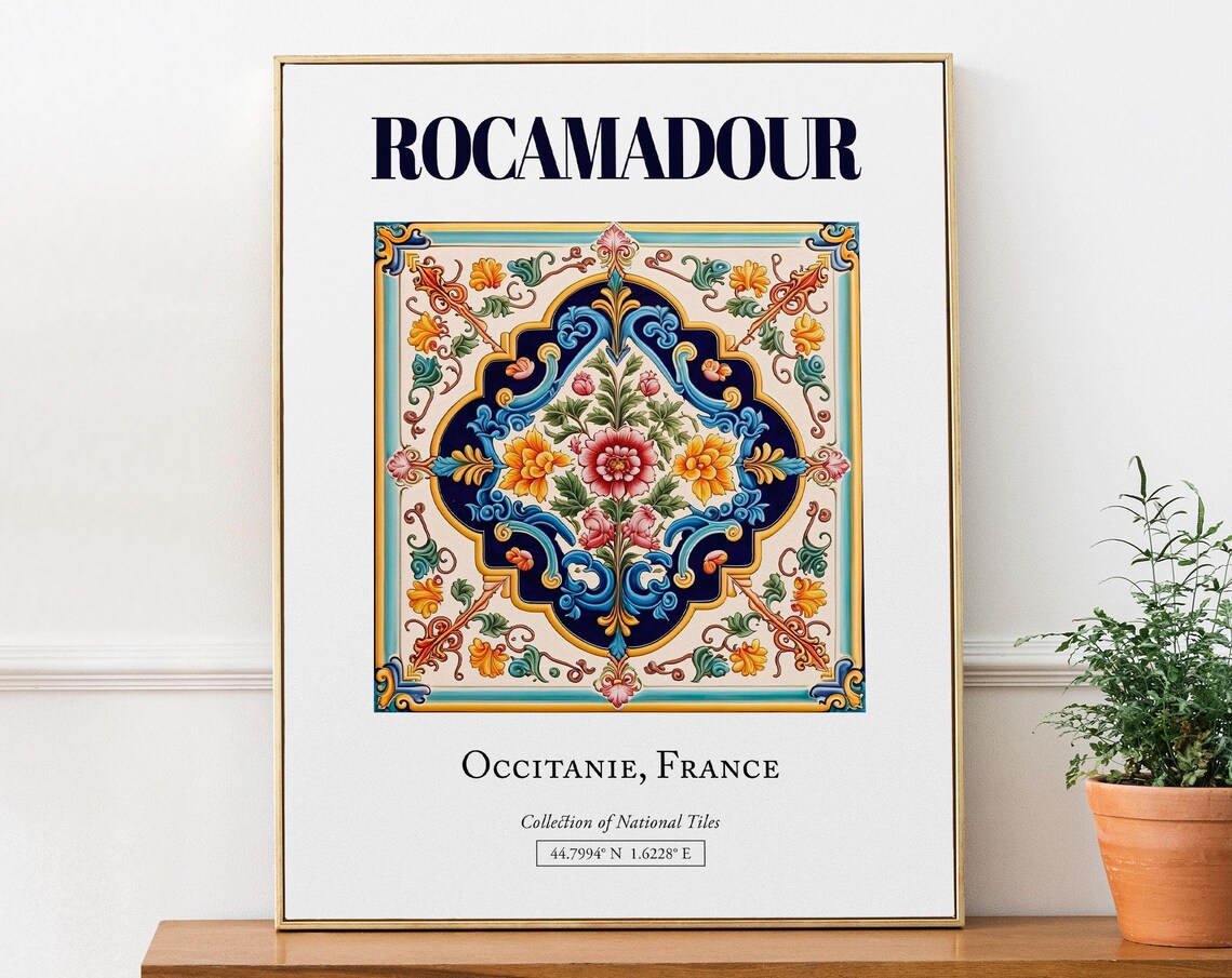 Rocamadour Occitanie France Minimalist Travel Poster
