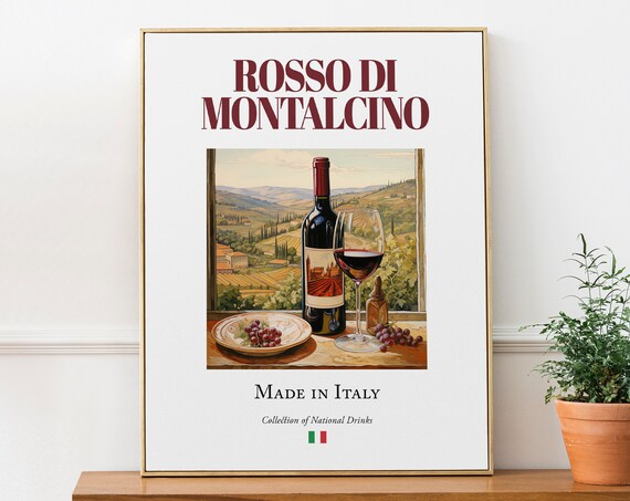 Rosso Di Montalcino on Maiolica Tile, Poster Print