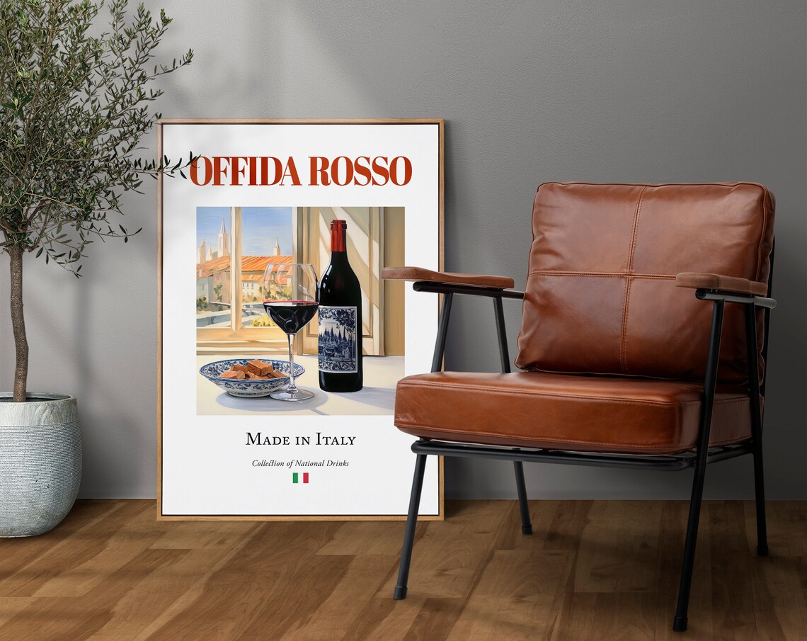 Offida Rosso On Maiolica Tile, Italian Beverage Poster - Image 4