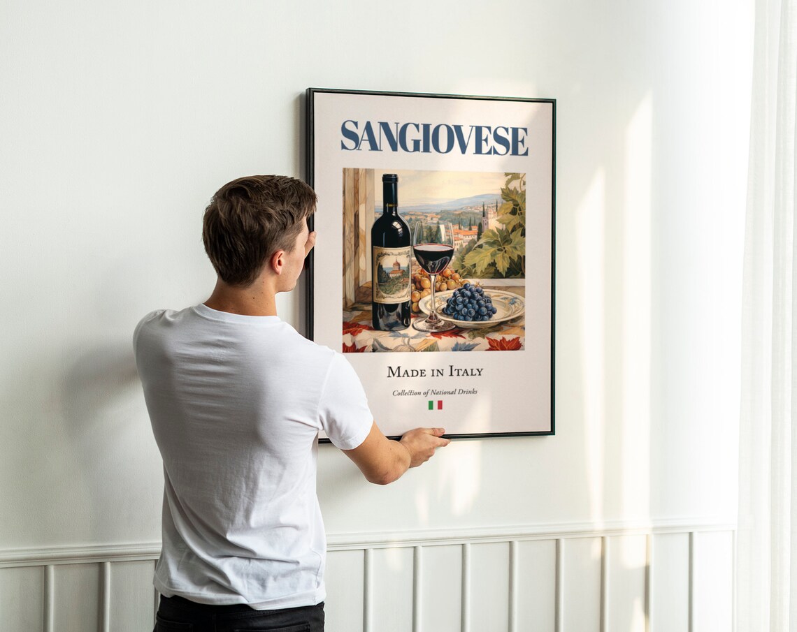 Sangiovese On Maiolica Tile, Kitchen And Bar Poster - Image 4