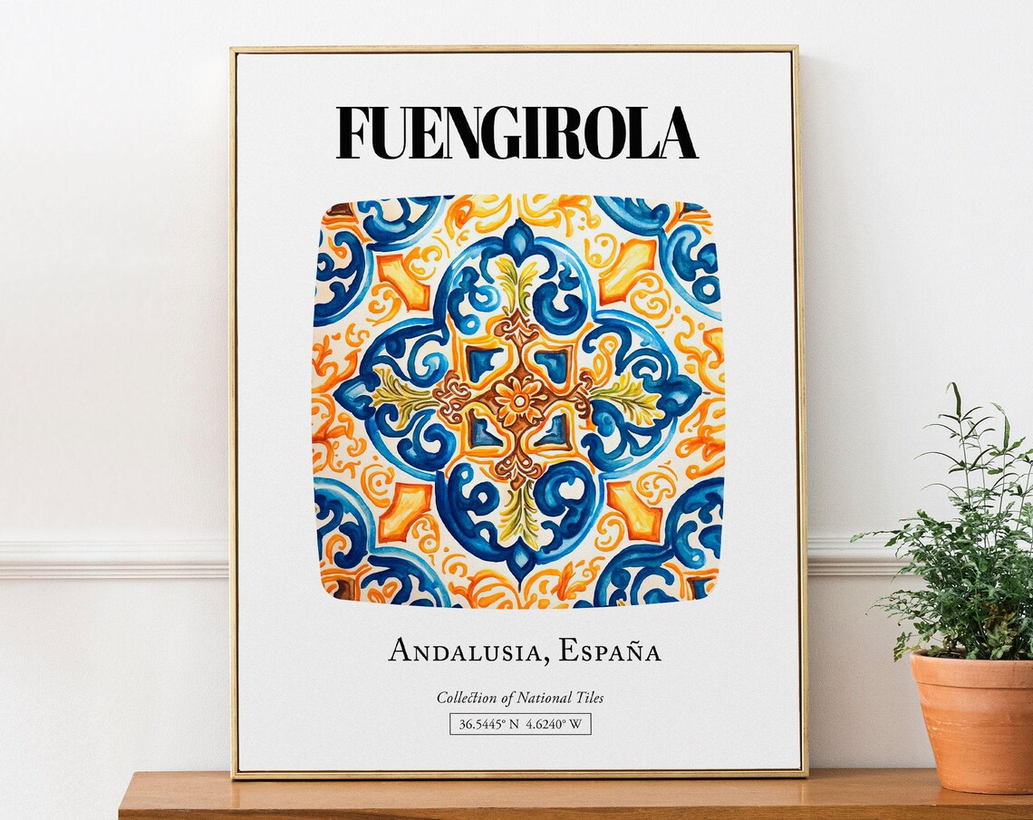 Fuengirola Andalusia Spain Tile Pattern Art Print