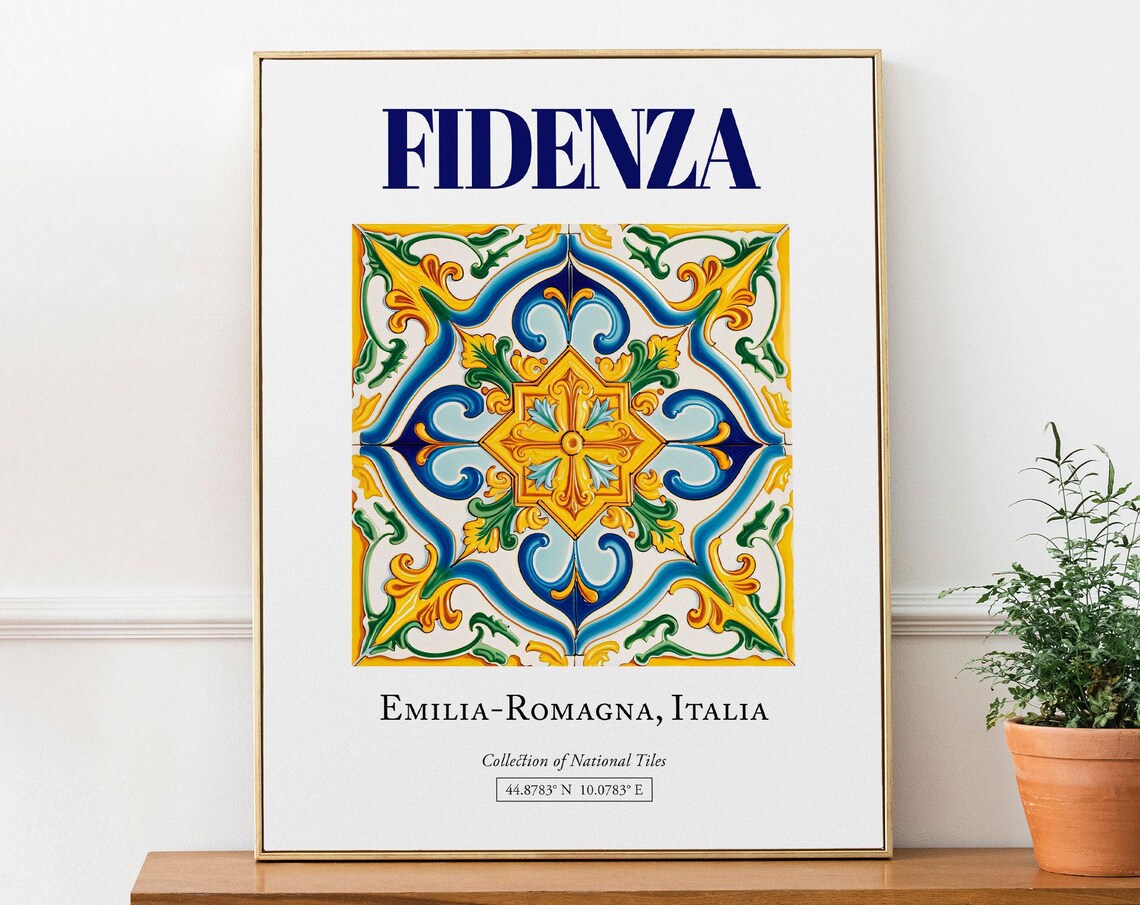 Fidenza Emilia-Romagna Italy Minimalist Travel Poster